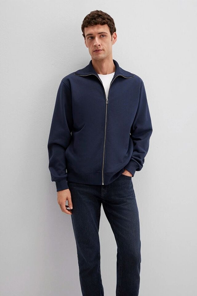 MAVİ ERKEK FULL ZIP SWEATSHIRT Gece Lacivert 0S10521-70490