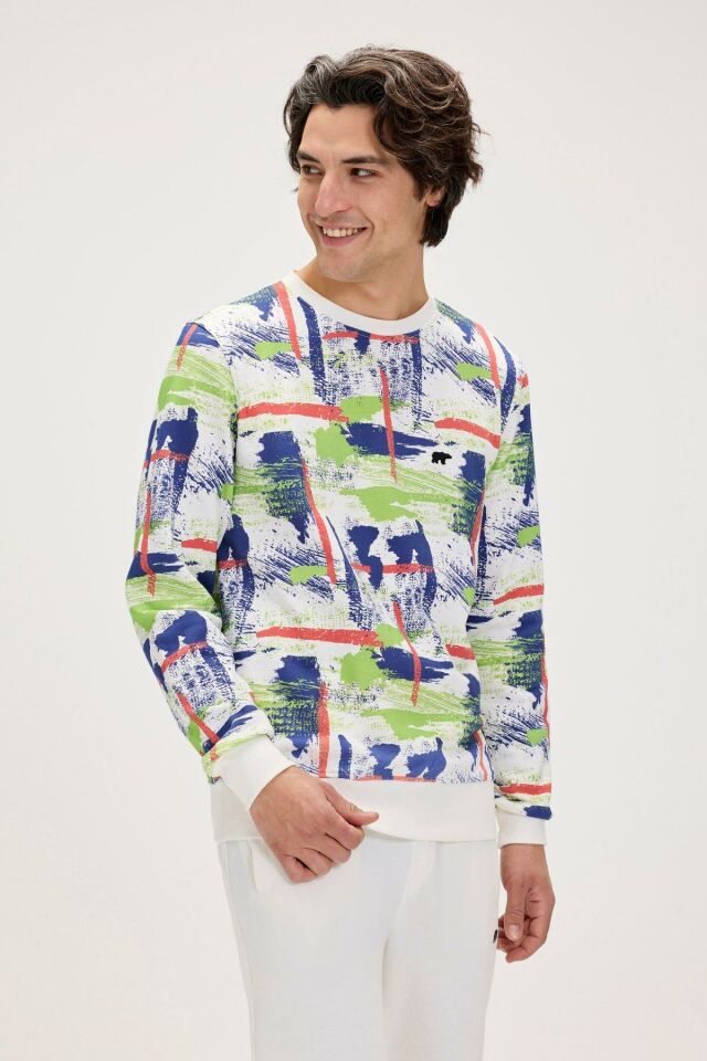 BAD BEAR ERKEK FLAME CREWNECK 24.02.12.017