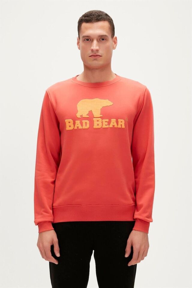 BAD BEAR ERKEK LOGO CREWNECK 22.02.12.007 YEŞİL - S
