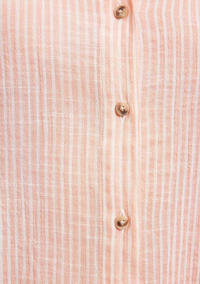 MAVİ KADIN KISA KOLLU GÖMLEK Pembe Çizgili 1210445-84593