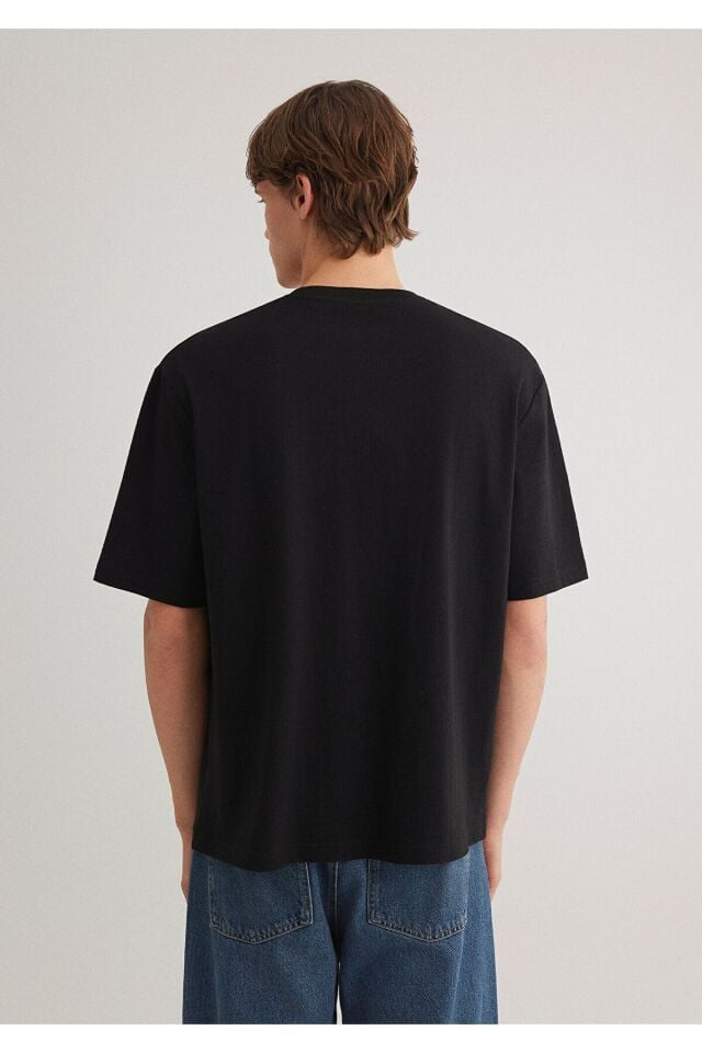 MAVİ ERKEK MAVİ BASKILI TİŞÖRT Siyah 0612524-900