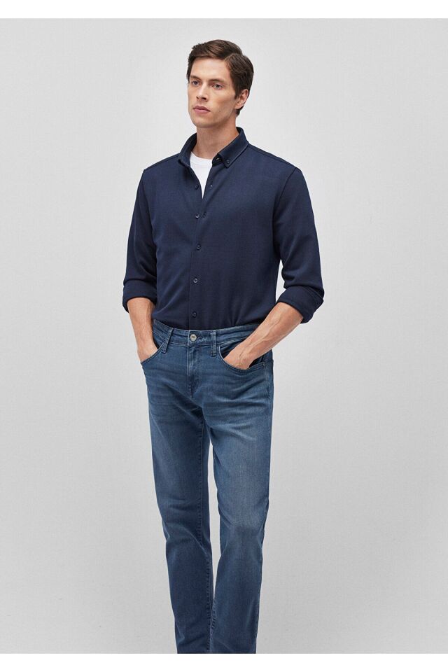 MAVİ ERKEK UZUN KOL GÖMLEK Baritone Blue 0211236-86415