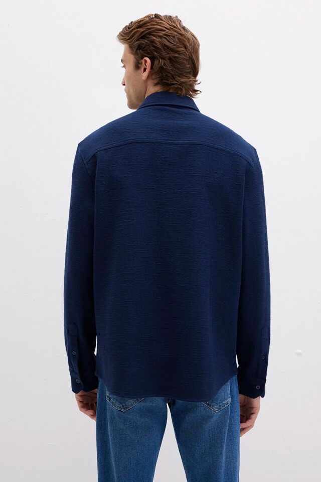 MAVİ ERKEK UZUN KOL GÖMLEK Derin Lacivert 0211789-70497