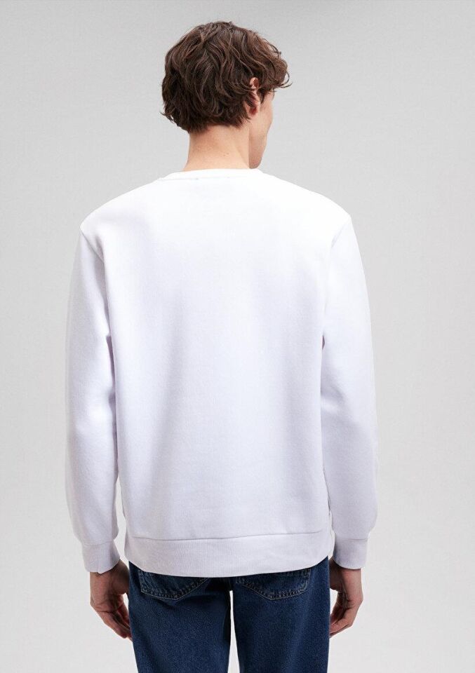 MAVİ ERKEK MİAV BASKILI SWEATSHIRT Beyaz 0610925-620