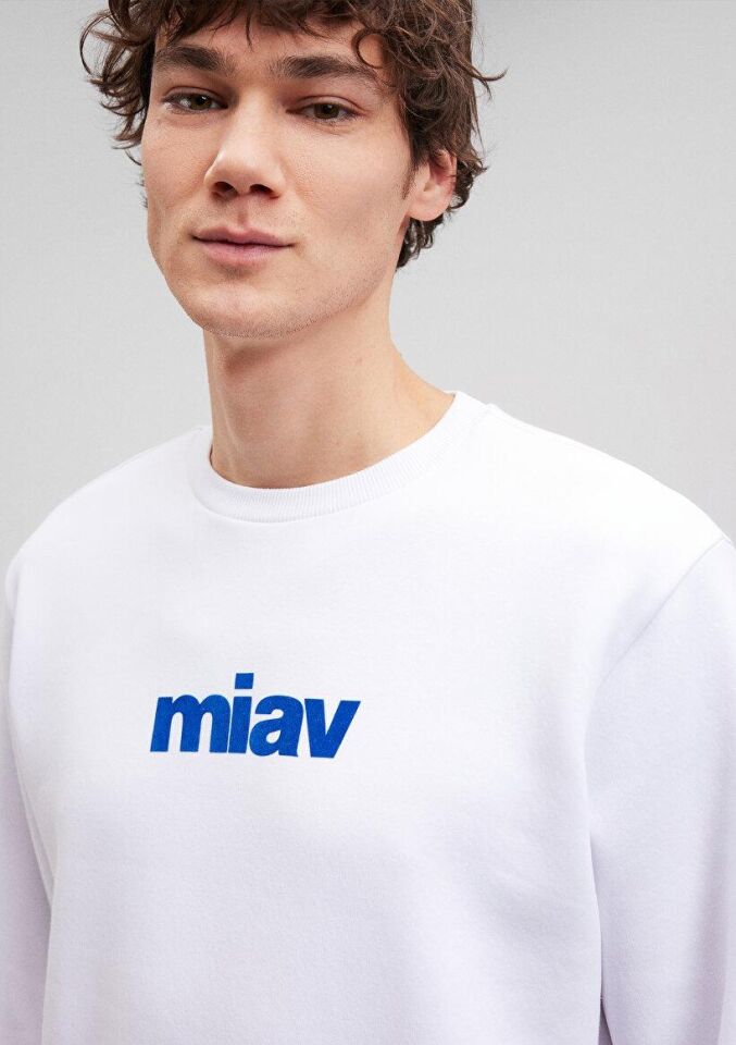 MAVİ ERKEK MİAV BASKILI SWEATSHIRT Beyaz 0610925-620