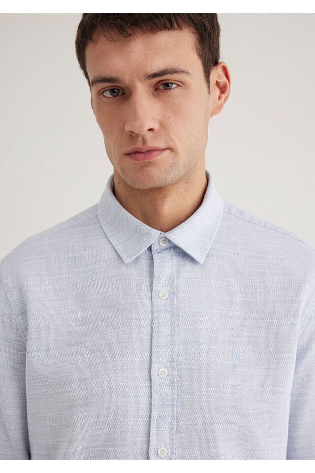 MAVİ ERKEK UZUN KOLLU GÖMLEK Havacı Mavi 0210053-70874