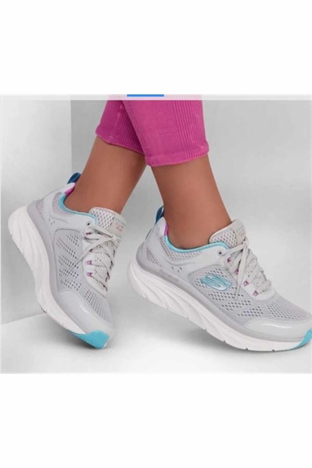 SKECHERS KADIN AÇIK GRİ/ÇOK RENKLİ D'LUX WALKER SPOR AYAKKABI 149023 LGMT