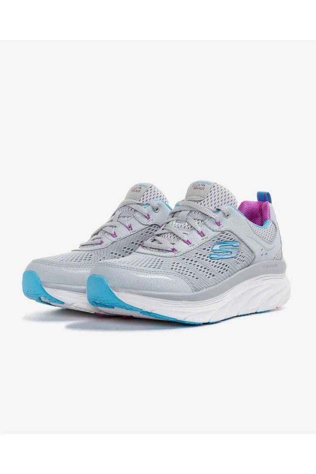 SKECHERS KADIN AÇIK GRİ/ÇOK RENKLİ D'LUX WALKER SPOR AYAKKABI 149023 LGMT