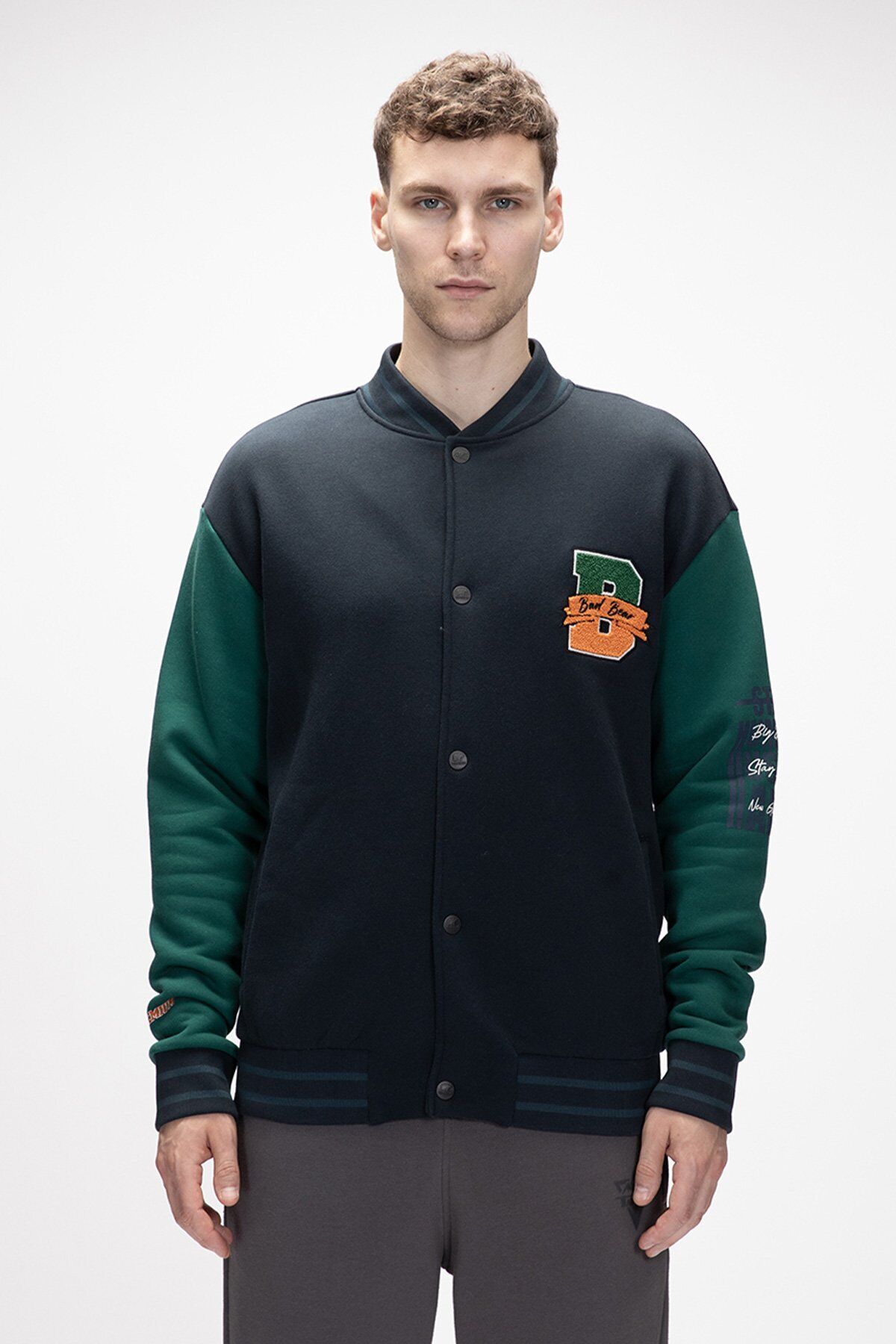 BAD BEAR ERKEK POLAR ELEVEN COLLAGE JACKET 25.02.15.007