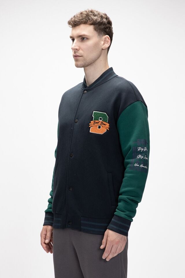 BAD BEAR ERKEK POLAR ELEVEN COLLAGE JACKET 25.02.15.007