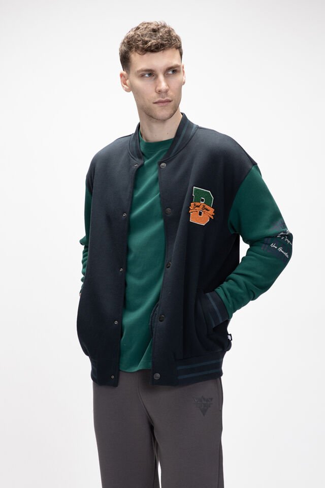 BAD BEAR ERKEK POLAR ELEVEN COLLAGE JACKET 25.02.15.007