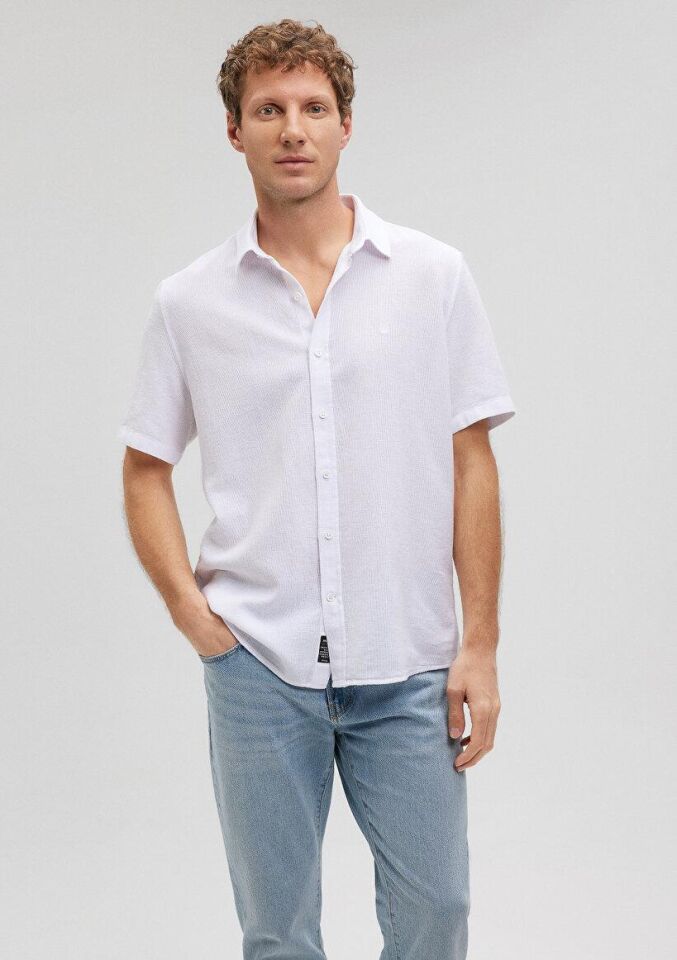 MAVİ ERKEK KISA KOL GÖMLEK Beyaz 0210842-620