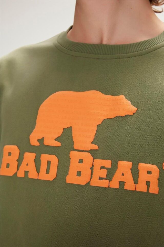 BAD BEAR ERKEK LOGO CREWNECK 22.02.12.007 YEŞİL - S