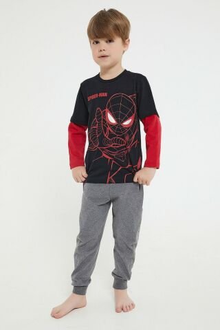 SPIDER-MAN ERKEK ÇOCUK İKİLİ TAKIM D4714-3 SİYAH - 7-8