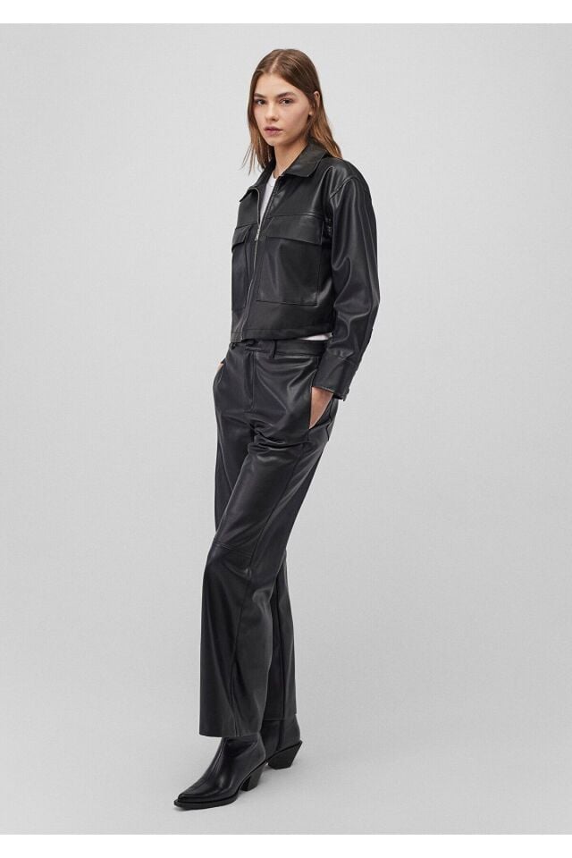 MAVİ KADIN DOKUMA OVERSHIRT Siyah 1210967-900
