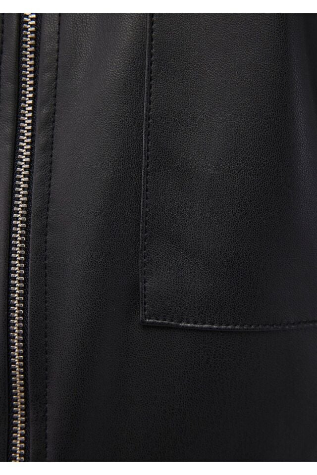 MAVİ KADIN DOKUMA OVERSHIRT Siyah 1210967-900