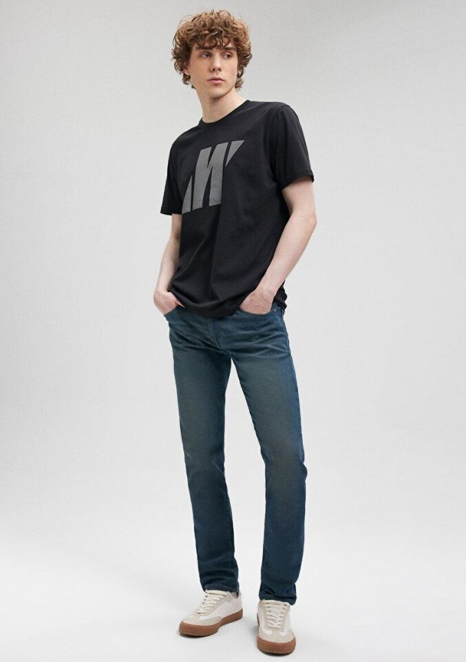 MAVİ ERKEK BASKILI TİŞÖRT Siyah 066000-900