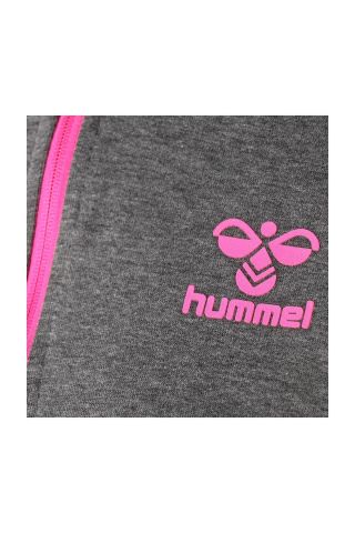 HUMMEL KADIN FERMUARLI HOODIE CAMILLEST ZIP HOODIE 920829 ANTHRACITE MELANGE - XS