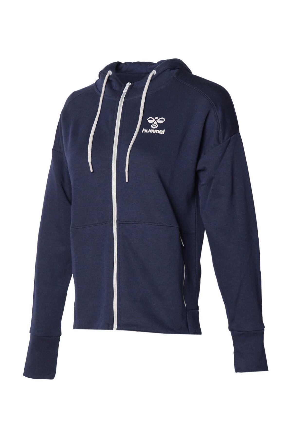HUMMEL KADIN FERMUARLI HOODIE CAMILLEST ZIP HOODIE 920829 Real Navy - XS