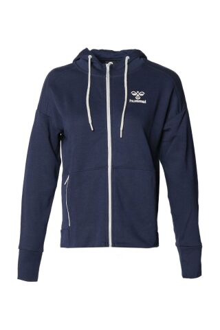 HUMMEL KADIN FERMUARLI HOODIE CAMILLEST ZIP HOODIE 920829 Real Navy - XS