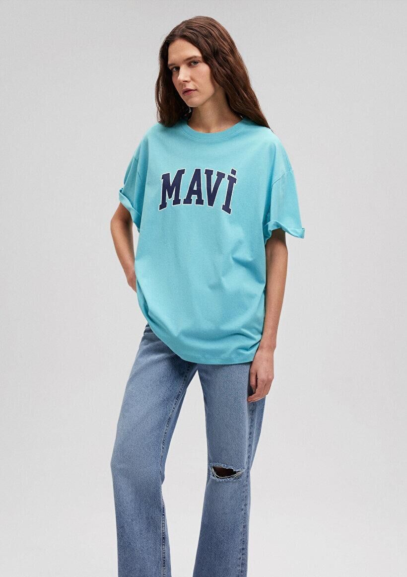 MAVİ KADIN MAVİ BASKILI TİŞÖRT Su Mavisi 1600843-71463