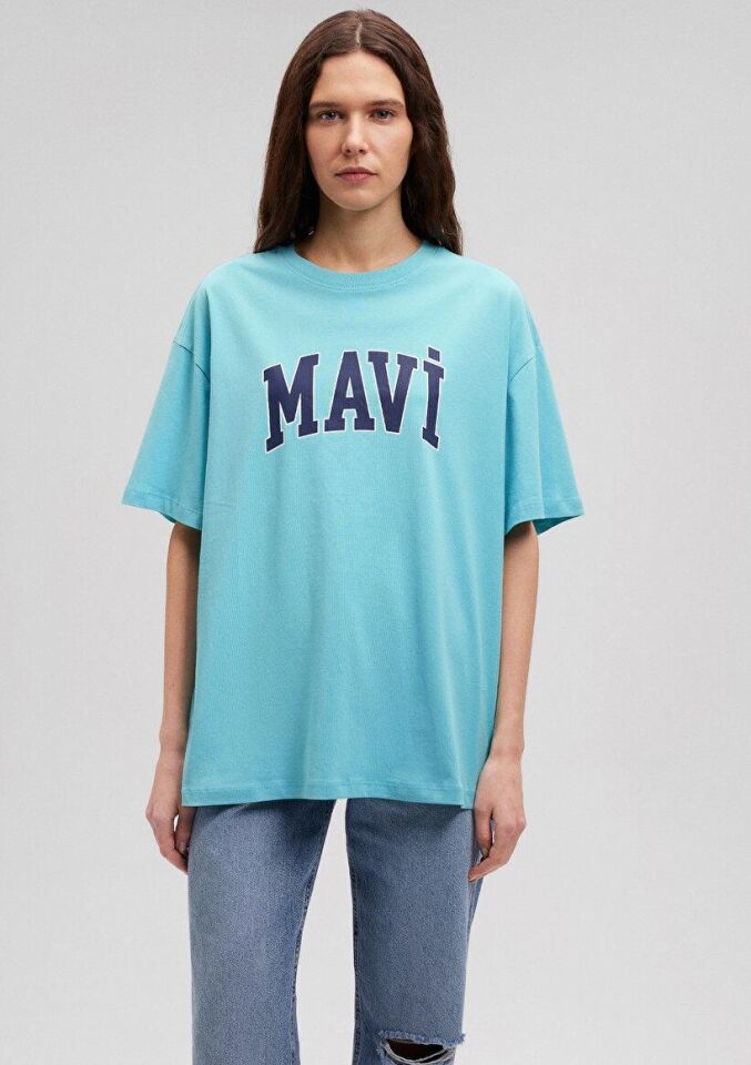 MAVİ KADIN MAVİ BASKILI TİŞÖRT Su Mavisi 1600843-71463