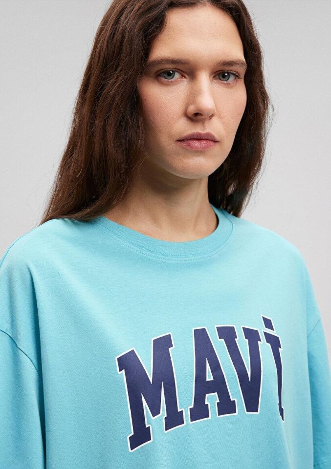 MAVİ KADIN MAVİ BASKILI TİŞÖRT Su Mavisi 1600843-71463