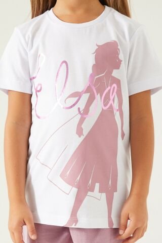 DİSNEP FROZEN ÇOCUK ŞORT TAKIMI D4766-3 BEYAZ - 5-6