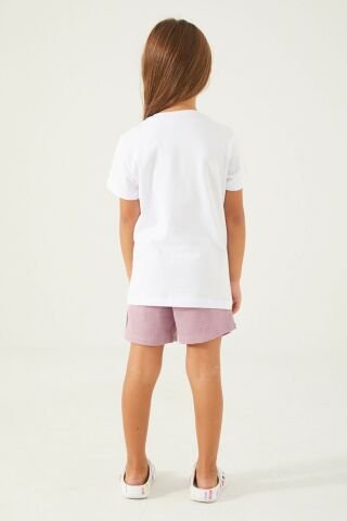 DİSNEP FROZEN ÇOCUK ŞORT TAKIMI D4766-3 BEYAZ - 5-6