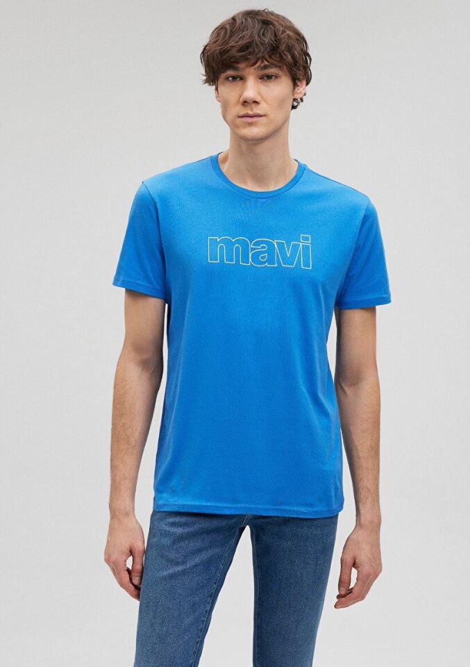 MAVİ ERKEK MAVİ LOGO TİŞÖRT Gök Mavi 065781-81347
