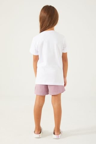 DİSNEP FROZEN ÇOCUK ŞORT TAKIMI D4766-3 BEYAZ - 3-4