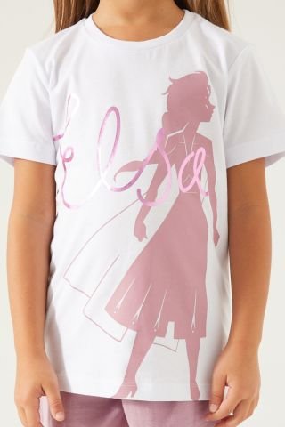 DİSNEP FROZEN ÇOCUK ŞORT TAKIMI D4766-3 BEYAZ - 3-4