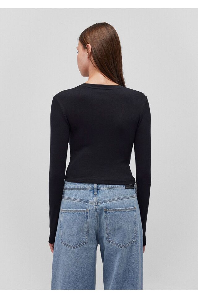 MAVİ KADIN UZUN KOLLU PENYE UST  Siyah 1612822-900