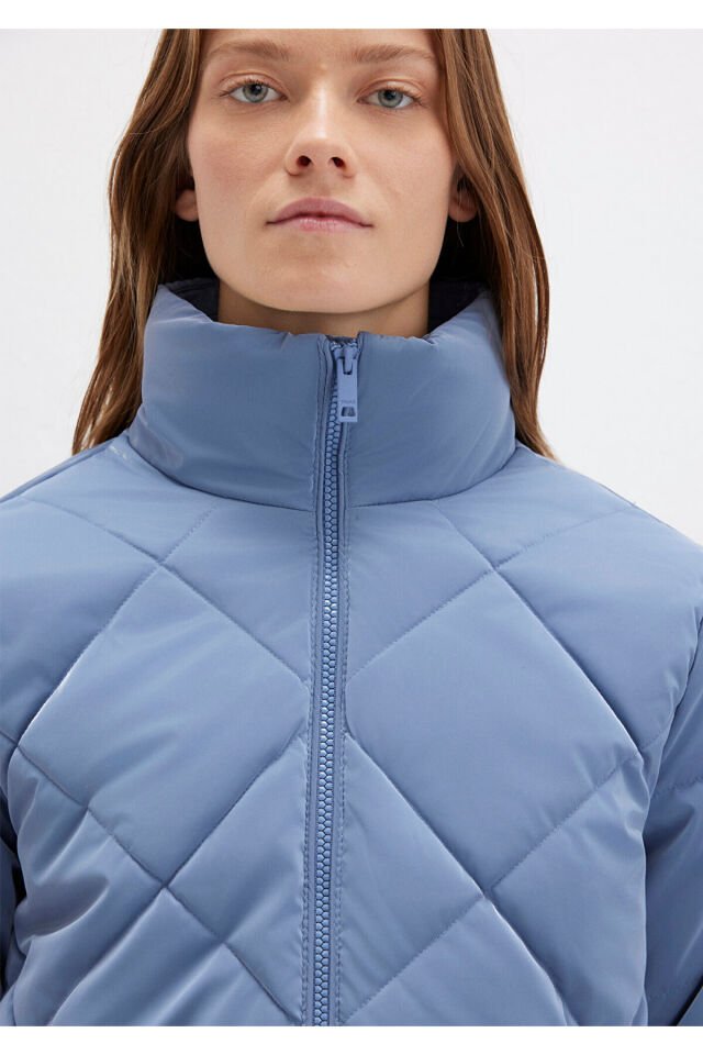 MAVİ KADIN ELMAS KAPİTONE CEKET Soluk Taş Mavi 1110230-70738