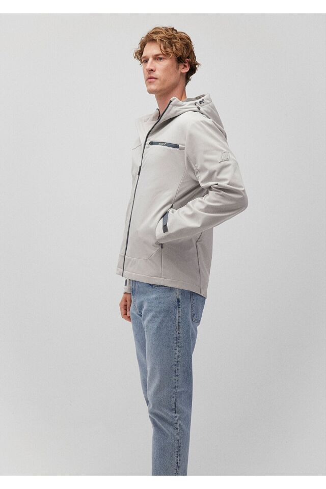 MAVİ ERKEK KAPÜŞONLU CEKET Açık Gri 0110357-70074 L - GRİ