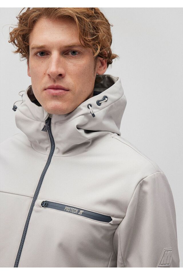 MAVİ ERKEK KAPÜŞONLU CEKET Açık Gri 0110357-70074 M - GRİ