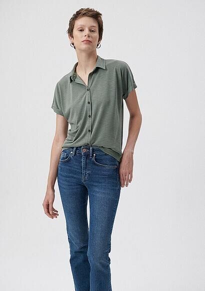 MAVİ KADIN KISA KOL TİŞÖRT Kum 168081-80697