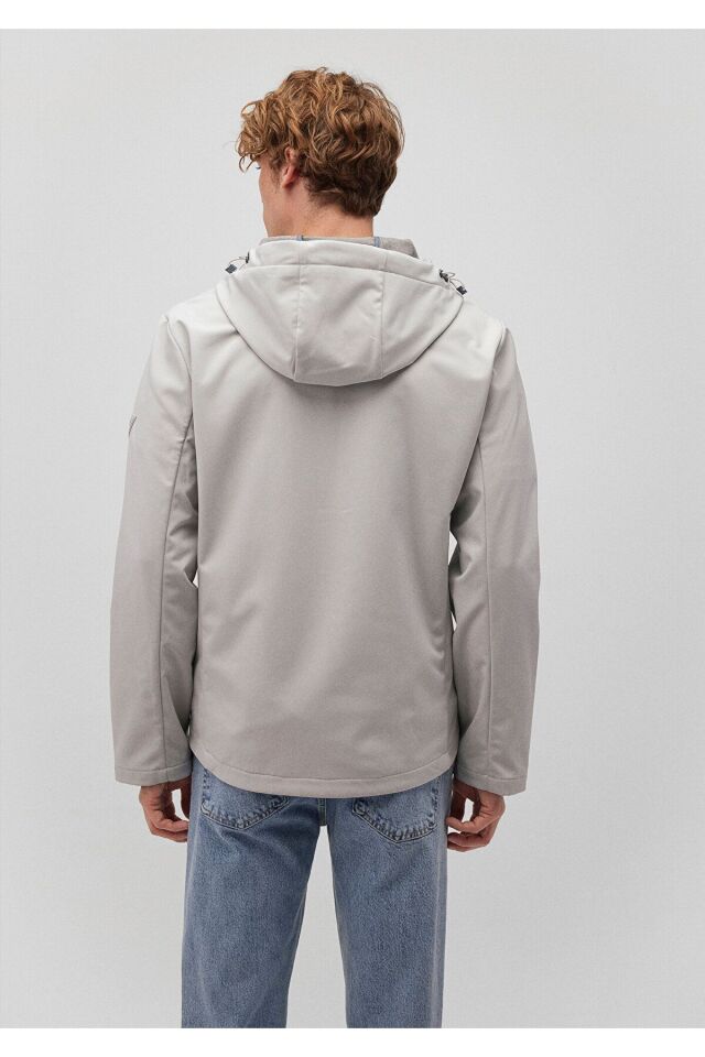 MAVİ ERKEK KAPÜŞONLU CEKET Açık Gri 0110357-70074 XL - GRİ