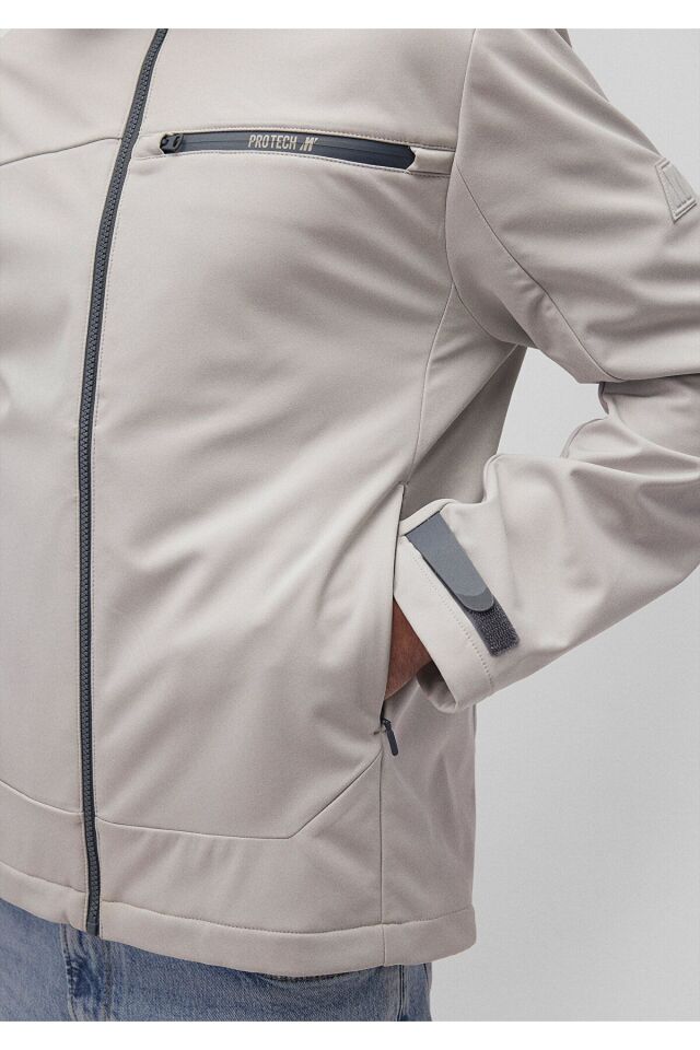 MAVİ ERKEK KAPÜŞONLU CEKET Açık Gri 0110357-70074 XL - GRİ