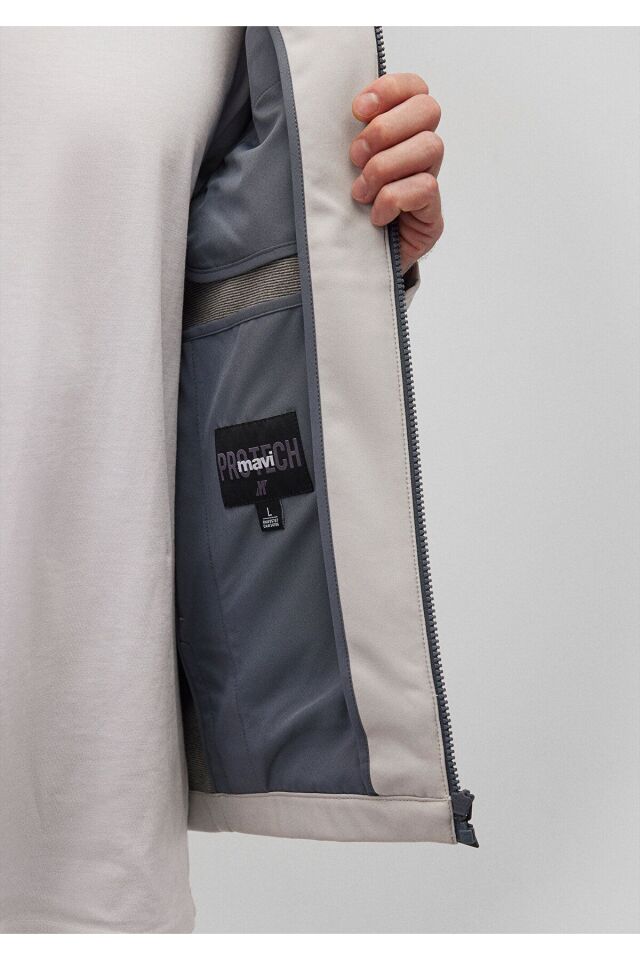 MAVİ ERKEK KAPÜŞONLU CEKET Açık Gri 0110357-70074 XL - GRİ