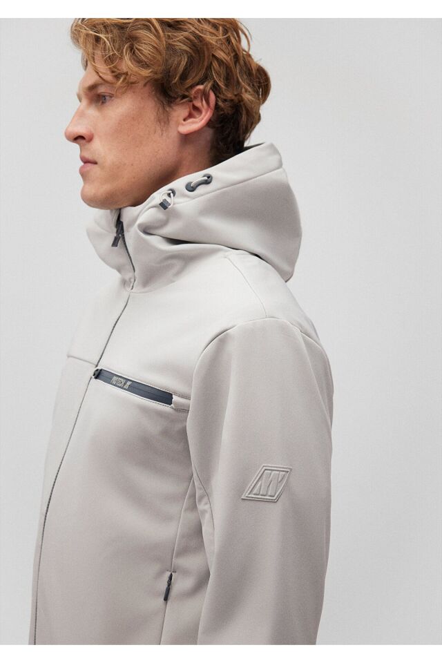 MAVİ ERKEK KAPÜŞONLU CEKET Açık Gri 0110357-70074 XS - GRİ