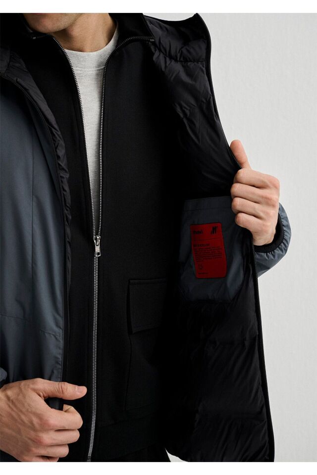 MAVİ ERKEK KAPÜŞONLU CEKET Koyu Deniz Mavi 0110354-80776