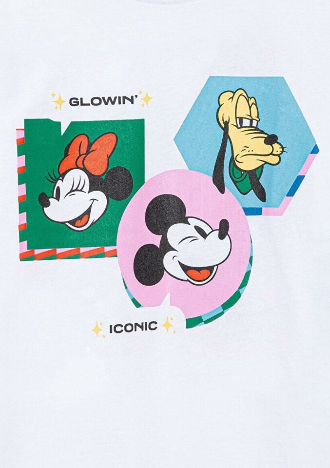 MAVİ ÇOCUK MICKEY MOUSE BASKILI TİŞÖRT Beyaz 7610166-620