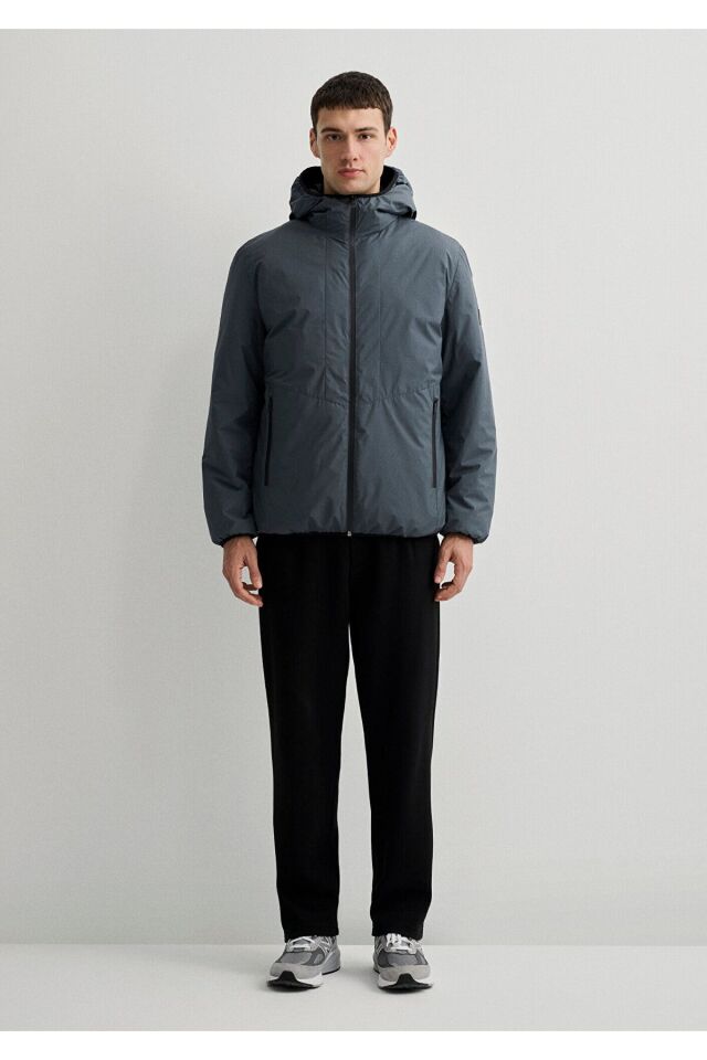 MAVİ ERKEK KAPÜŞONLU CEKET Koyu Deniz Mavi 0110354-80776 XS - MAVİ