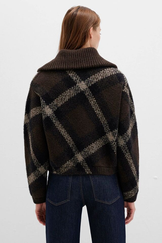 MAVİ KADIN FERMUARLI HIRKA Chocolate Martini 1710794-87537