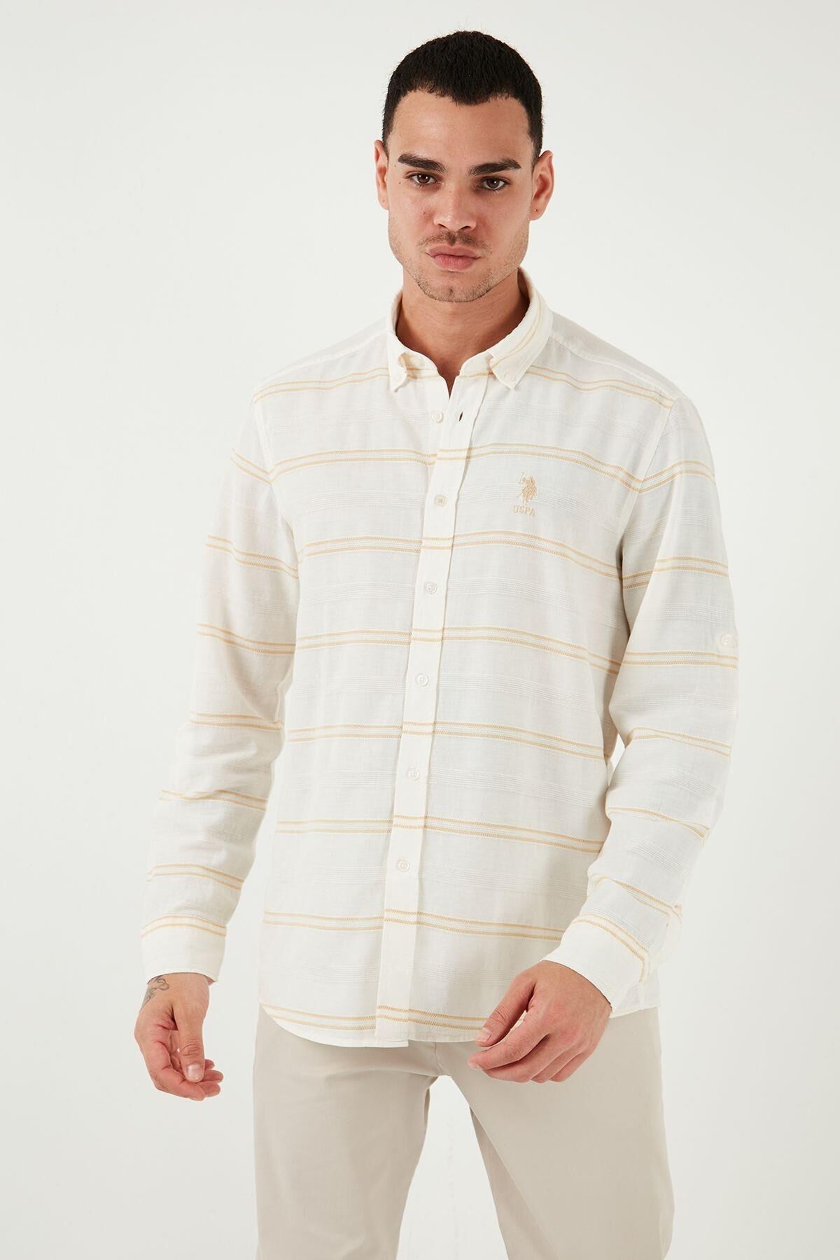 U.S. POLO ASSN. ERKEK DOKUMA GOMLEK G081GL004-000-1831143