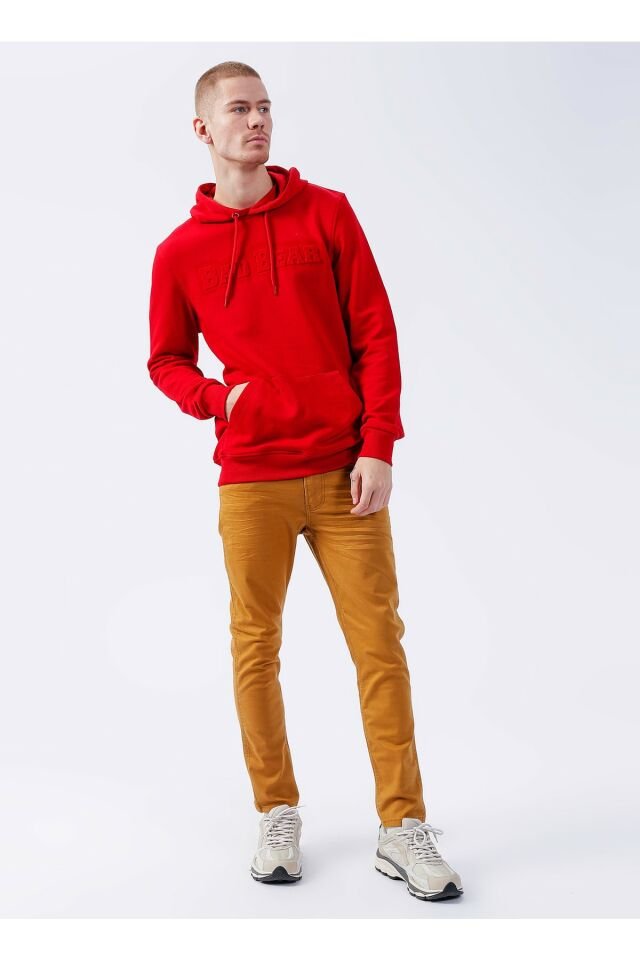 BAD BEAR ERKEK PUCKER BEAR HOODIE 22.02.12.014 KIRMIZI - XXL