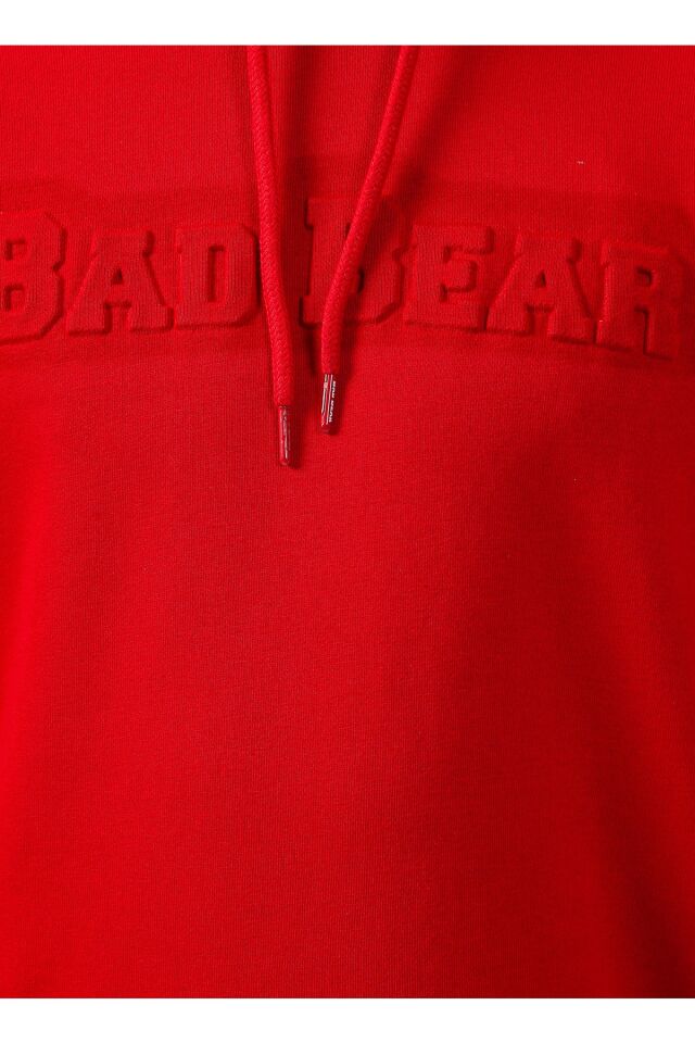 BAD BEAR ERKEK PUCKER BEAR HOODIE 22.02.12.014 KIRMIZI - XXL