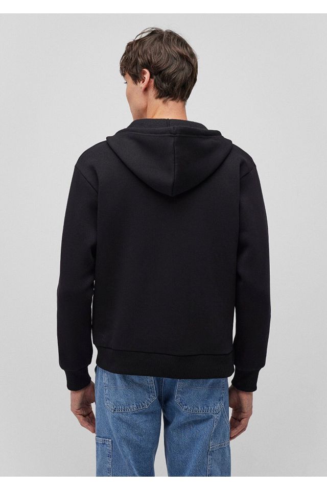 MAVİ ERKEK MAVİ LOGO FERMUARLI KAPÜŞONLU SWEATSHIRT 0611715-900