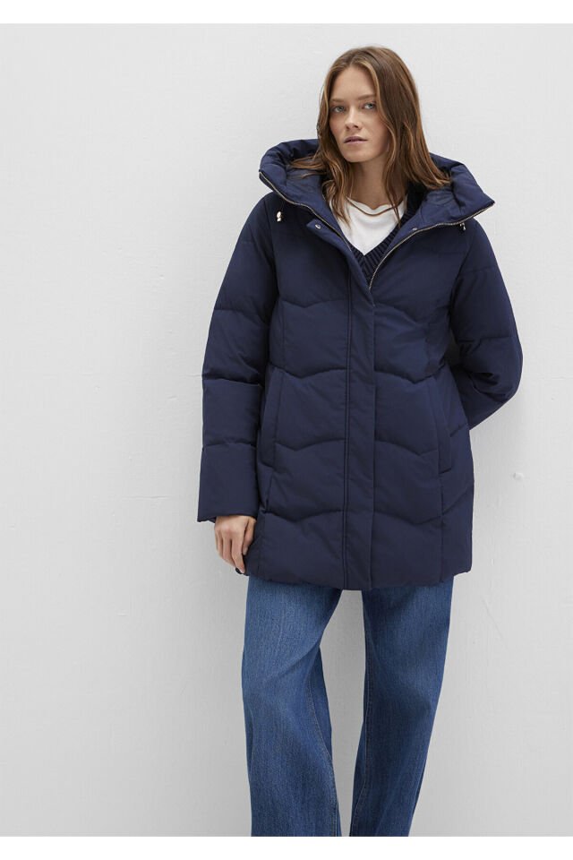 MAVİ KADIN KAPŞONLU CEKET Gökyüzü Lacivert 1110439-83699